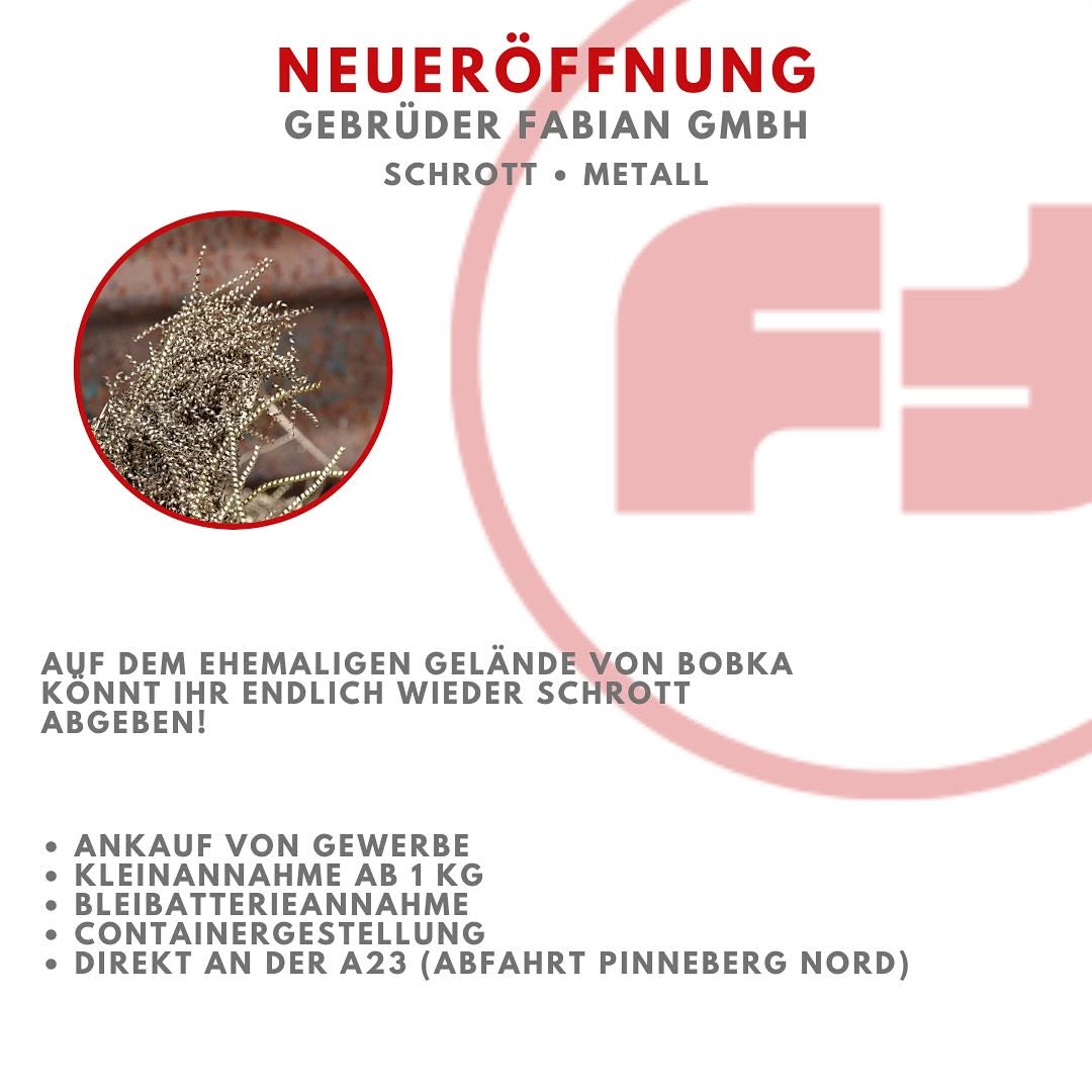 #schrott #metall #altmetall #pinneberg #recycling #entsorgung #bobka #gebruederfabian